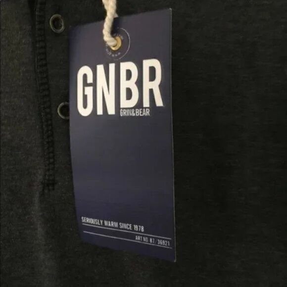 🆕 Grin & Bear Men’s Henley Long Sleeve Shirt size L - Picture 5 of 6